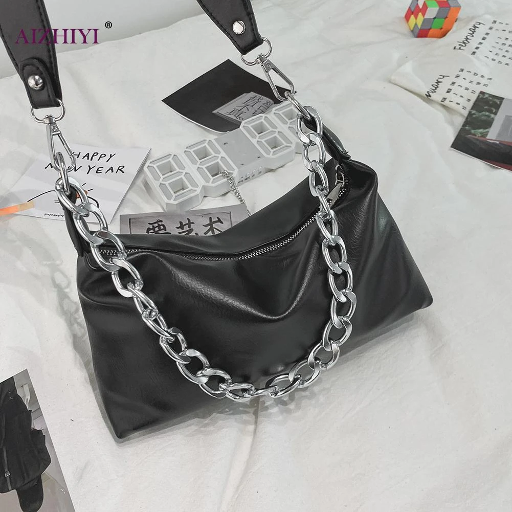 Fashion Solid Color Messenger Bag Women PU Leather Elegant Chain Money Purse Shoulder Crossbody Pouch Handbags