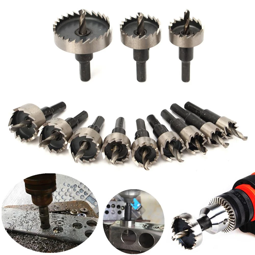 1pcs M35 12mm-65mm Carbide Tip HSS Hole Saw Set Drill Bit for Metal Alloy Iron Stainless Steel Cutting Drilling Hole Opener