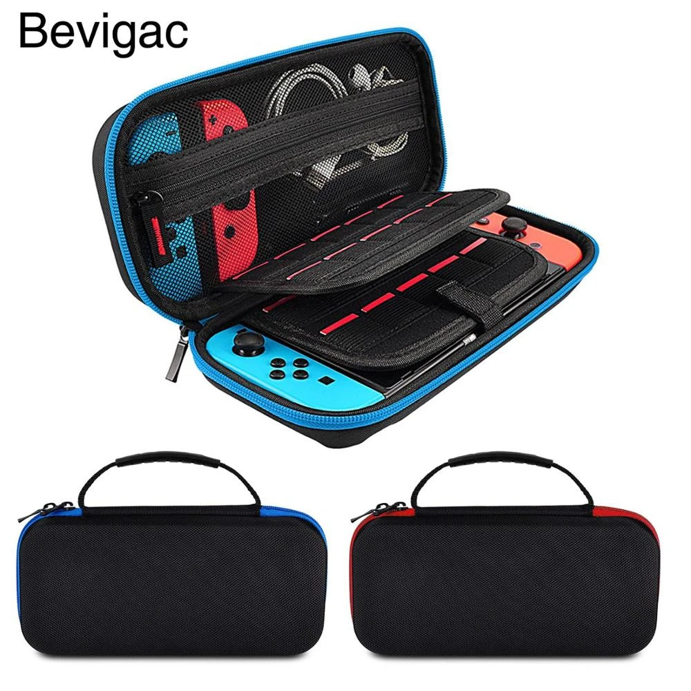 Bevigac Travel Carrying Protective Case Storage Pouch Bag Box with 20 Game Card Slot For Nintendo Nitendo Nintend Switch Console