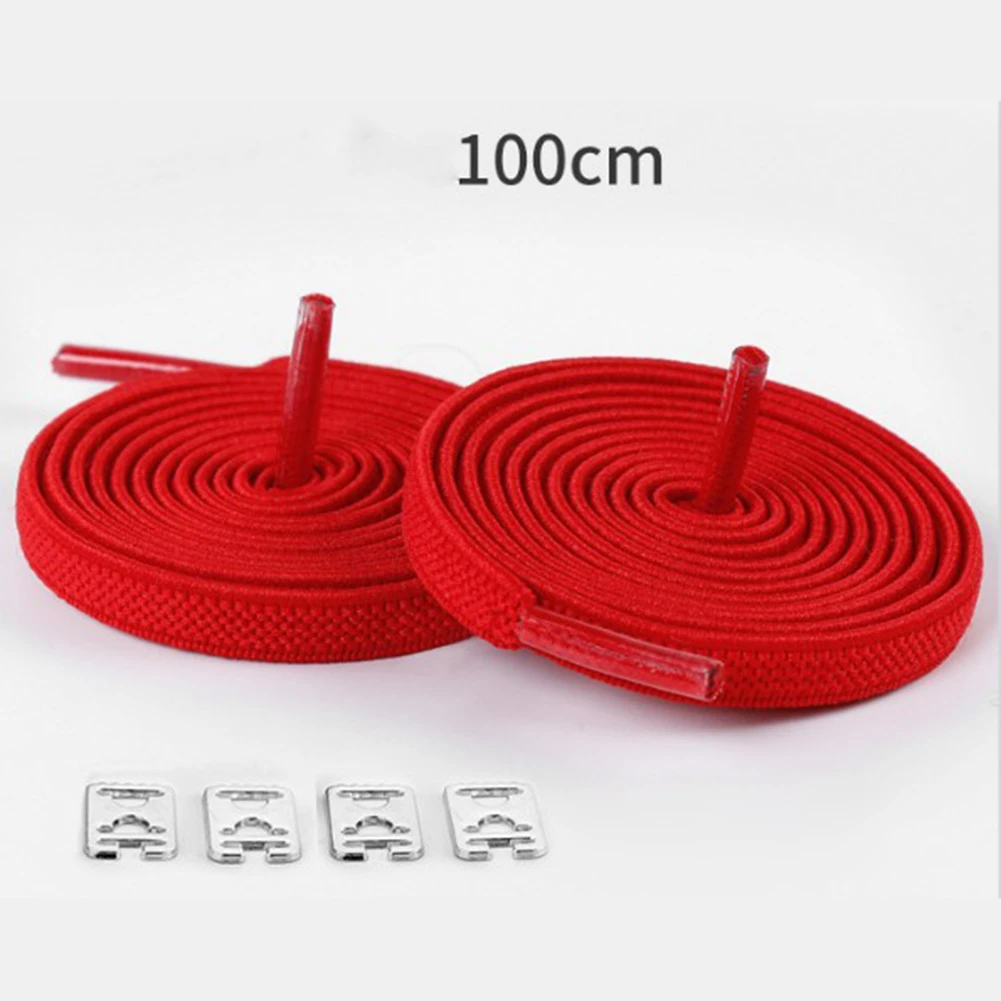 1Pair 100CM No Tie Lazy ShoeLaces Elastic Rubber Shoes Lace Sneaker Children Safe Elastic Lacets Elastique Chaussure