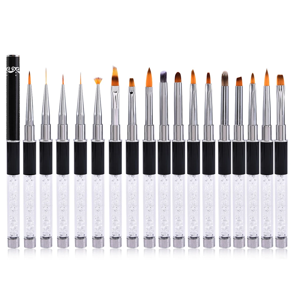 1 Pcs Nail Art Design Brush Set Crystal Diamond Rod Line Carving Drawing Pen Phototherapy UV Gel Painting Brushes Manicure Tool