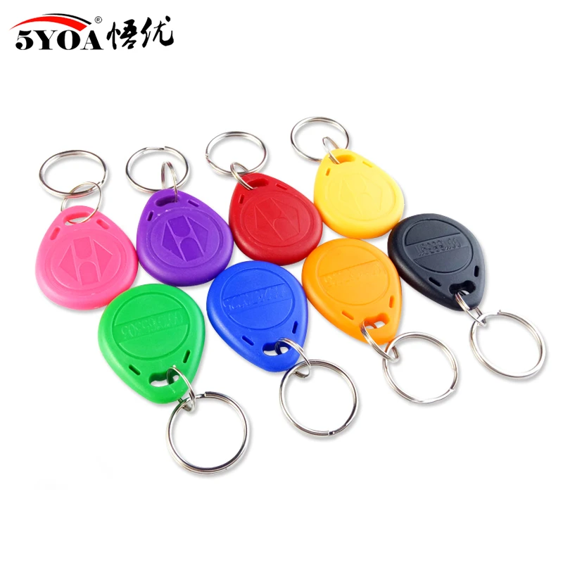 50pcs RFID 125khz EM4100 ID Keyfob RFID Tag Tags Access Control Card Porta TK4100 Key Fob Token Ring Proximity Chip