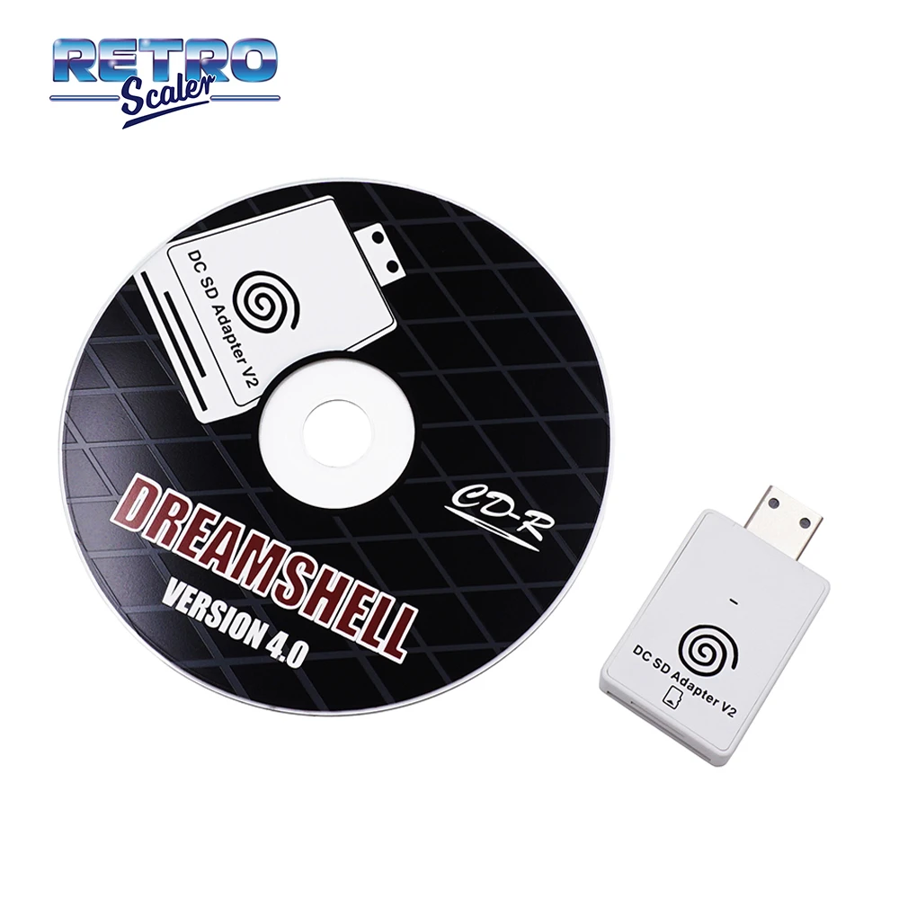 The New Second-generation SD Card Reader Adapter + CD with DreamShell_Boot_Loader for DC Dreamcast Game Console