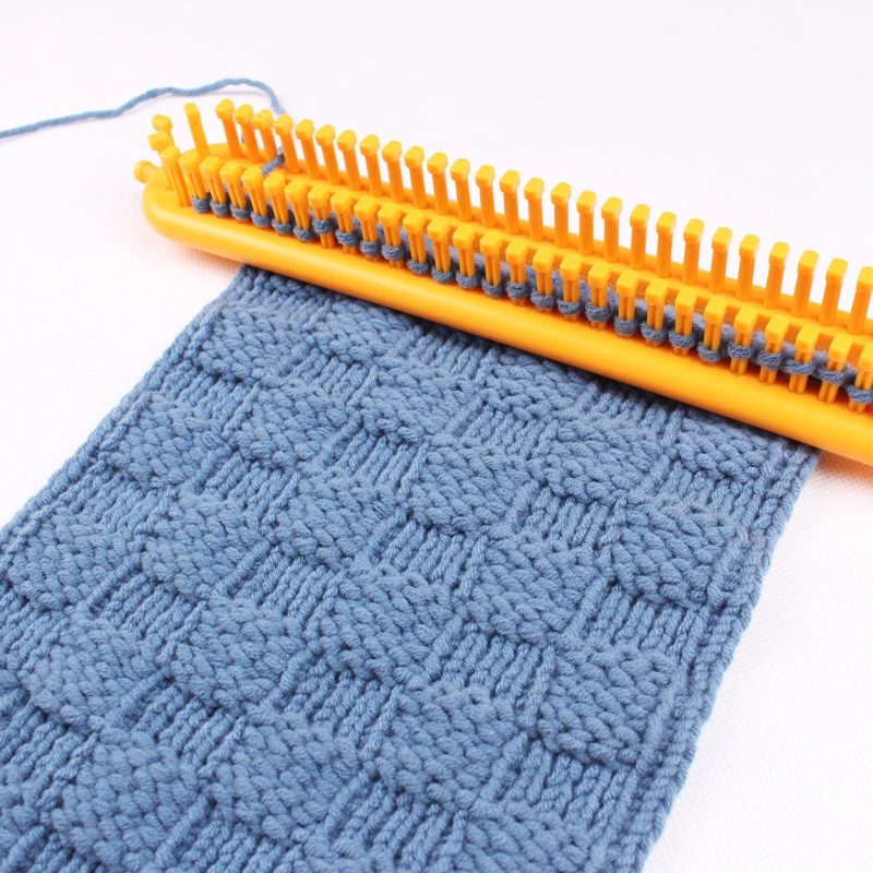 3pcs/Set Weaving Loom Knitting Kit Plastic Pompom Sock Hat Scarf Scarves Maker Plastic Long Handle DIY Weaving Tool Random Color