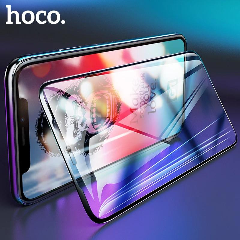 HOCO 2019 for Apple iPhone 11 pro Max X XS Max XR HD Tempered Glass Film Screen Protector Full Protective Cover + install tool