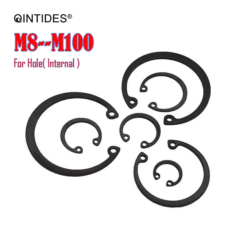 QINTIDES M8 - M100 Circlips for A hole 65 Manganese Steel Hole Retaining Ring 304 stainless steel Bearing retainer