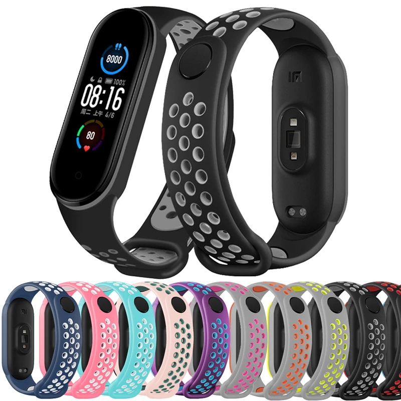 Smart Bracelet For Xiaomi Mi Band 5 3 4 Silicone Strap MiBand 4 Bracelet Wriststrap For Xiaomi Mi Band 5 Wrist Band Strap