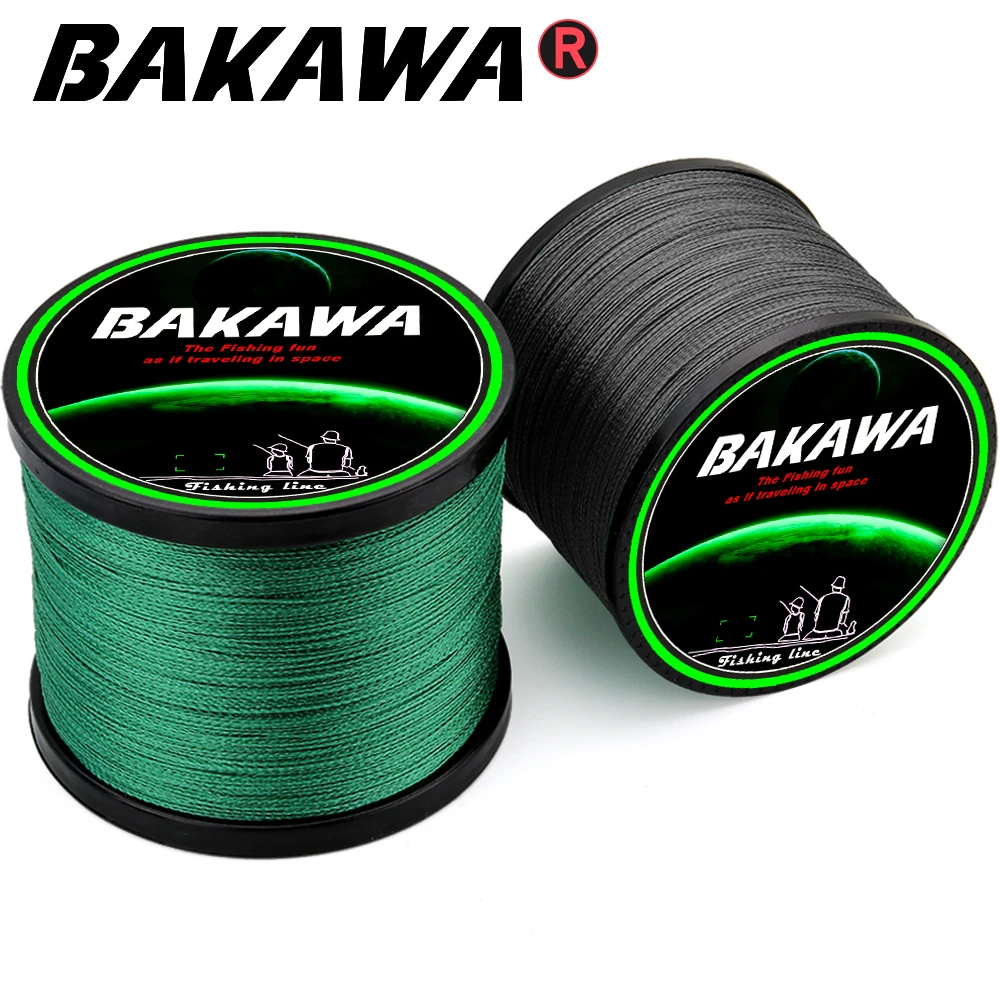BAKAWA 4 Strands Lure line Braided Fishing line Pesca Carp Multifilament Fly Wire Japanese Pe Line Saltwater 300M 500M 1000M New