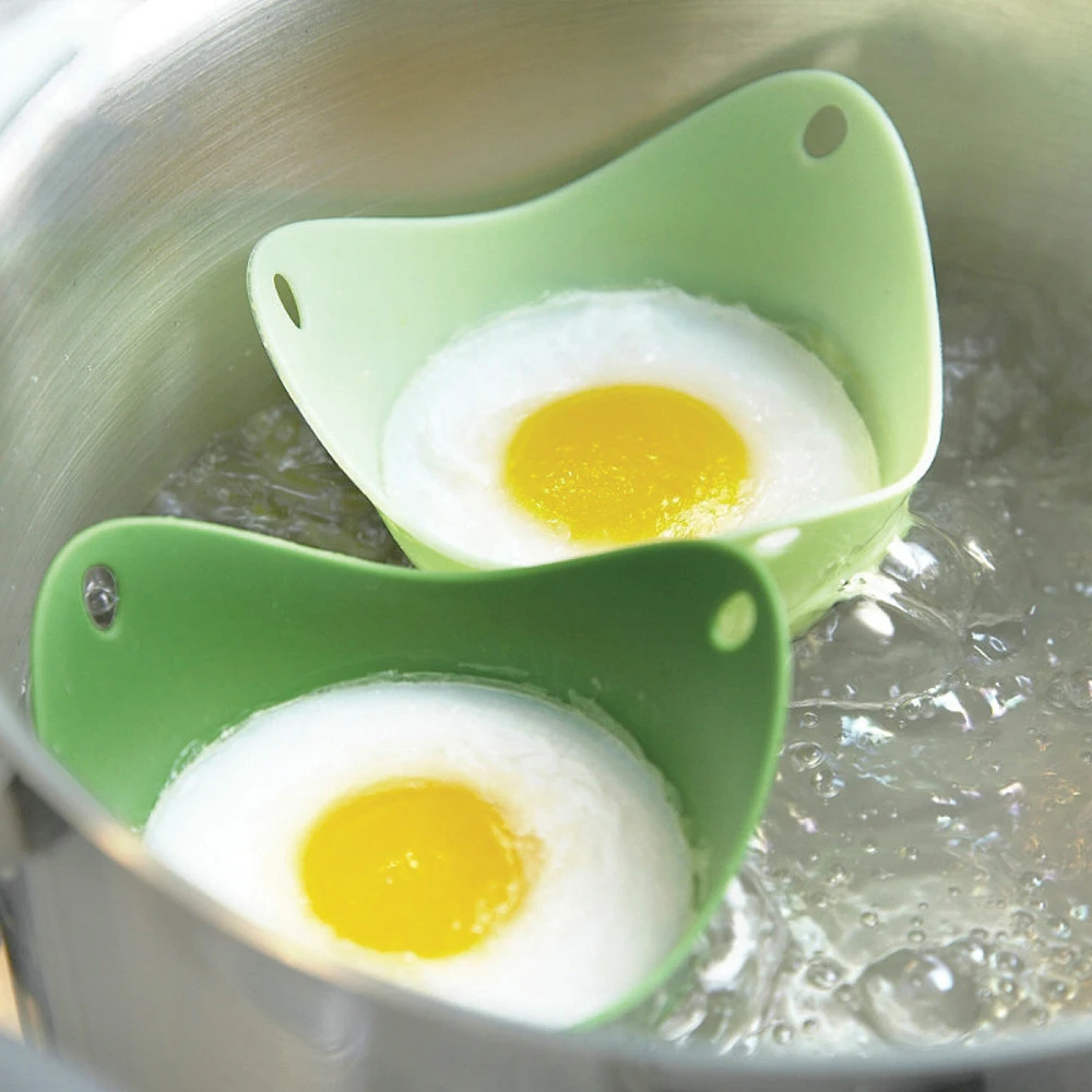High Temperature Silicone Egg Boiler Warm Creative Silica Gel Egg Cooker Egg Steamer Egg Holder Egg Random Color