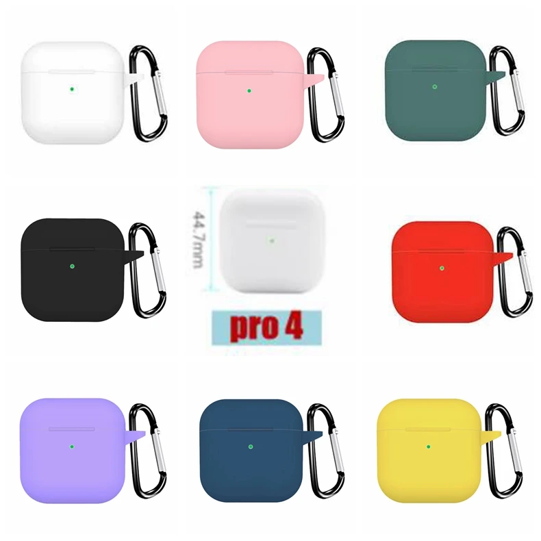 Pro 4 /mini PRO 5For inpods mini 4 Wireless Bluetooth Earphone TWS Simple solid color silicone Earphone Cover /mini Pro 4 Case