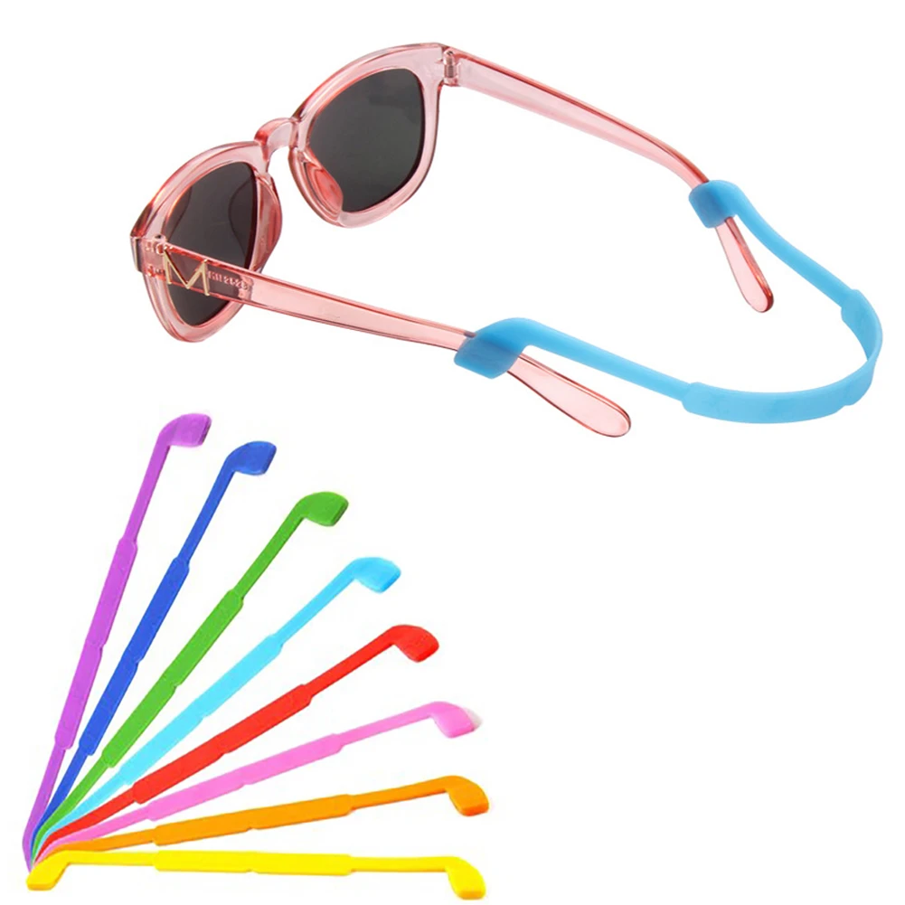 1 PC Color Elastic Silicone Eyeglasses Straps Sunglasses Chain Sports Anti-Slip String Glasses Ropes Band Cord Holder