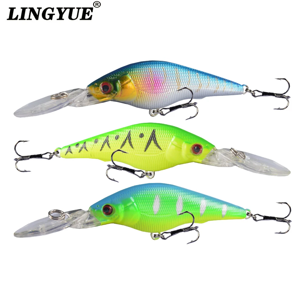 Hot Sale New Arrival 1PCS Hard Minnow Fishing Lures 3D Eyes Crankbaits 9cm/6.6g Wobblers Japan Treble Hooks Swimbait