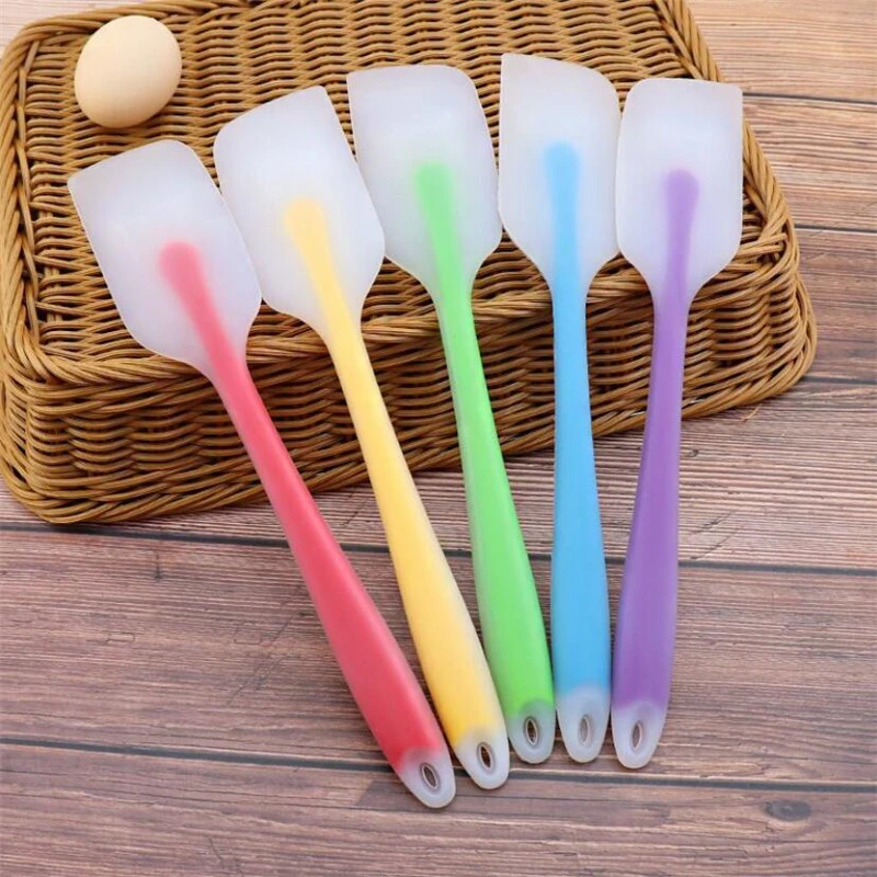 Baking Tools Spatula Translucent Mini Silicone Spatula Baking Scraper Cream Heat-Resistant Kitchen Utensils Smoother Decorator