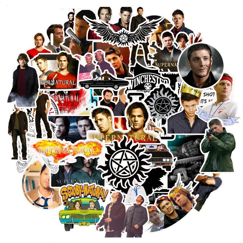 10/30/50pcs/pack Classic TV Show Supernatural Stickers For Motorcycle Notebook Computer Car DIY Children Toy Guitar Refrigerator