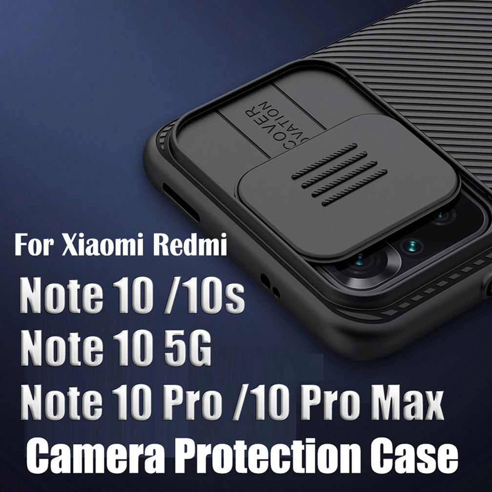 For Xiaomi Redmi Note 10/Note 10 Pro Max 10s Case NILLKIN Camshield Camera Case For Redmi Note 10 5G High Quality Back Cover