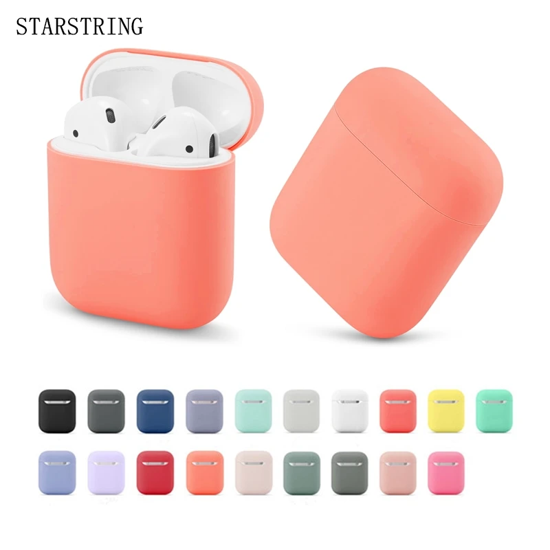 For Airpods 1/2 Soft Silicone Earphone Cover Air Pods Case Earpods Accessories Headset Protective Sleeve Apple Airpods 2 Case