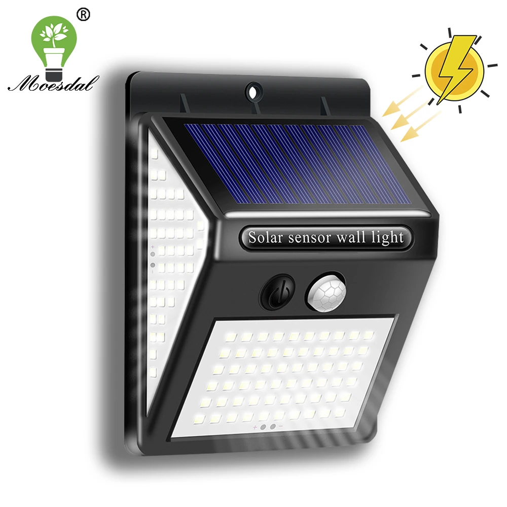 Waterproof 144 LED Solar Light Outdoor Solar Lamp PIR Motion Sensor Solar Powered Sunlight Street Lights for Garden Decoration