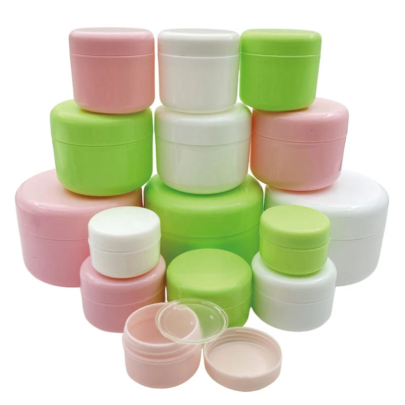 30Pcs 10g/20g/30g/50g/100g Empty Makeup Jar Pot Refillable Sample Bottles Travel Face Cream Lotion Cosmetic Container White