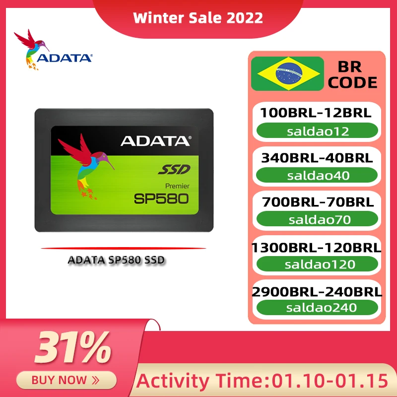 ADATA SP580 SSD PC Desktop 120GB 240GB 2.5 inch SATA III HDD Hard Disk HD SSD Notebook PC 480GB 960GB Internal Solid State Drive