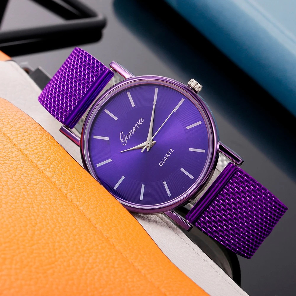 Hot Selling Geneva Women's Casual Silicone Strap Quartz Watch Top Brand Girls Bracelet Clock WristWatch Women Relogio Feminino@F