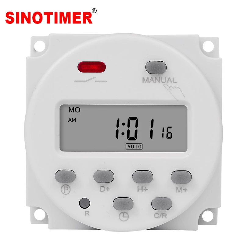 CN101A Digital Microcomputer 7Days Weekly Programmer Electronic Timer Switch 220V Time Relay with Countdown 12V DC for Light Fan