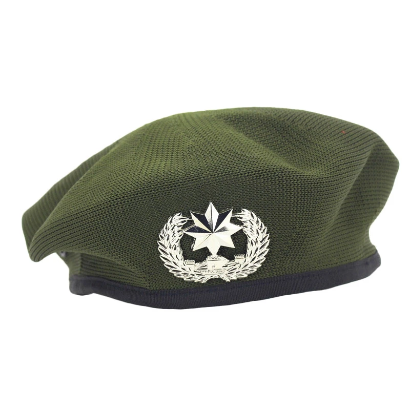 Hot Breathable Metal Badge Star Mesh Beret Sailor Dance Military Hat Performance Walking Travelling Navy Caps for Men Women VL