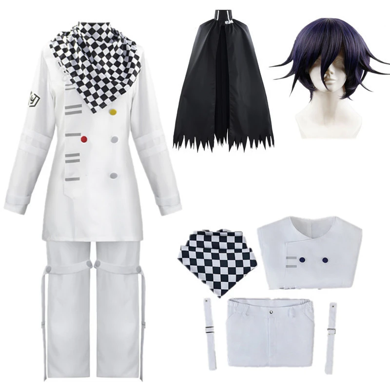 Anime Danganronpa V3 Kokichi Oma Uniforms Scarf Cloak Set Cosplay Costume Clothes