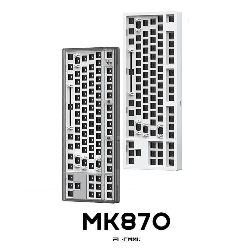 FL ESPORTS MK870 x 80% KIT pcb 87keys custom mechanical keyboard rgb switch leds hot swapping socket type c split spacebar
