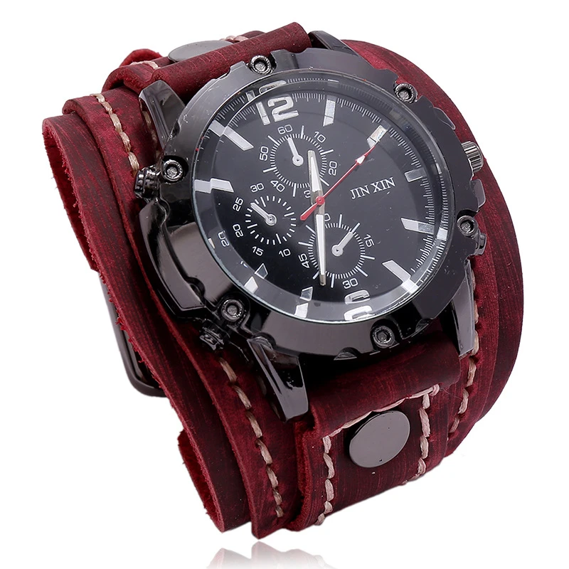 2021 Luxury Mens Watches Top Brand Leather Watchband Chronograph Punk Style Quartz Watch For Men Classic Men Watches Pagani Desi