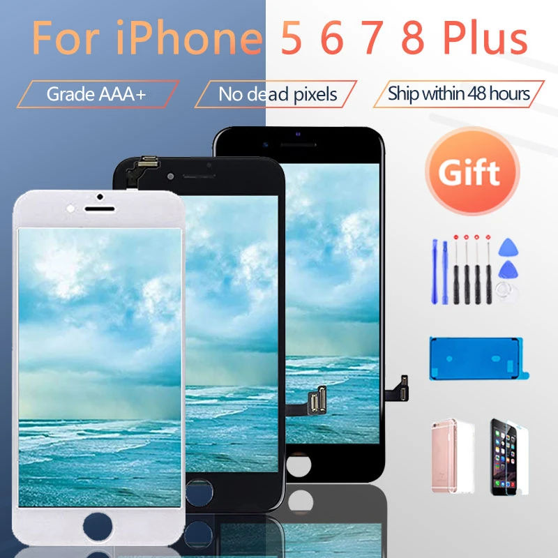 High Quality LCD For iPhone 6 7 8 6S Plus 5 5C 5S SE Perfect 3D Touch Screen Digitizer Assembly No Dead Pixe Flexible use
