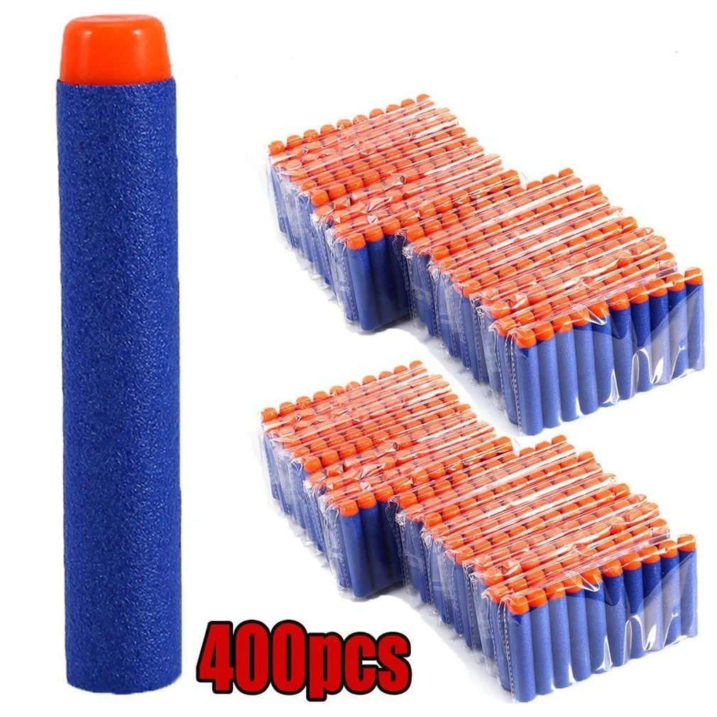 400pcs/set For Nerf Soft Bullets Darts Round Head Refill Sponge Darts Kids Children Toy Gun Bullets For NERF N-Strike Blasters