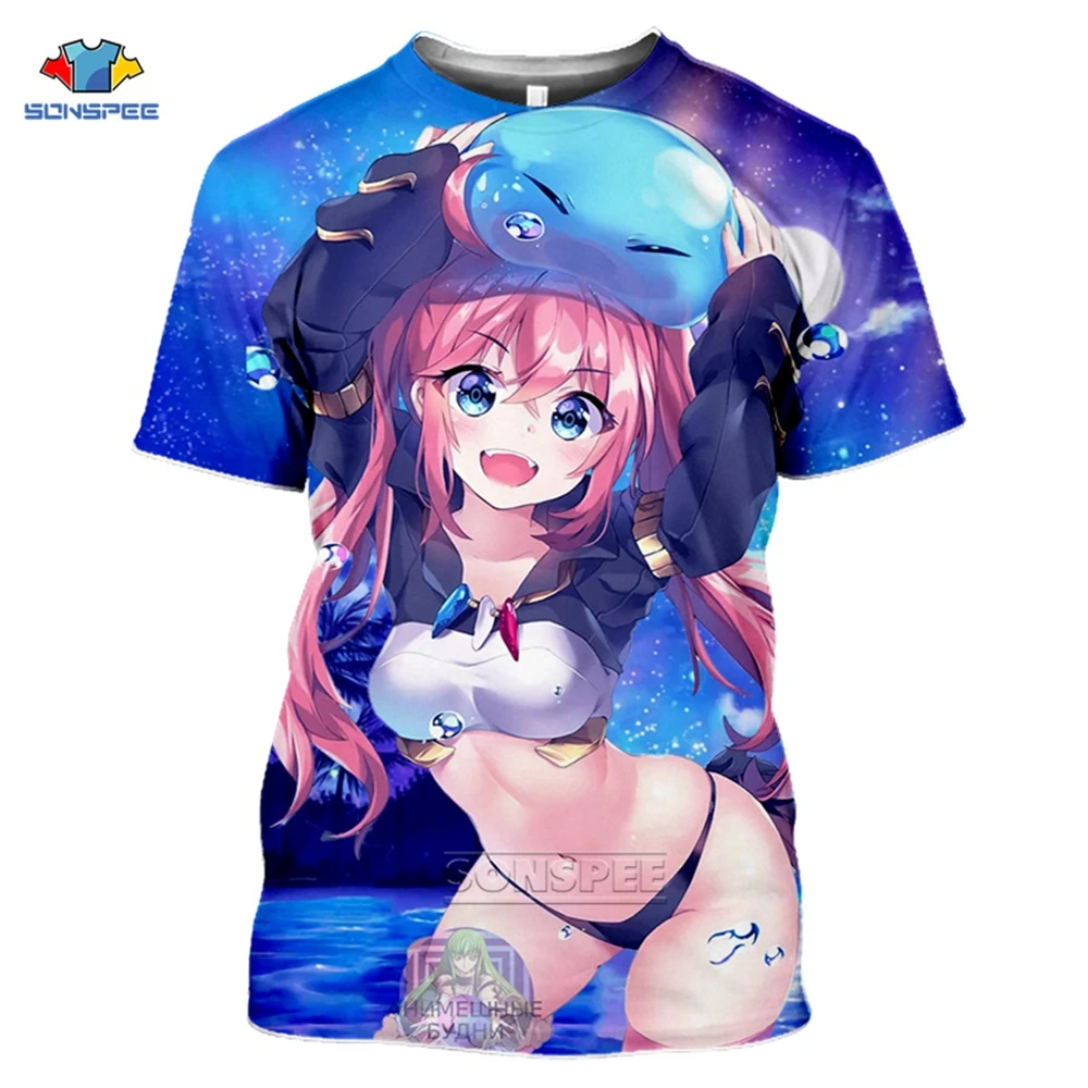 SONSPEE Anime That Time I Got Reincarnated As A Slime T-Shirts Short Sleeve Summer Casual Top 3d Print Cosplay Unisex Tee Shirts