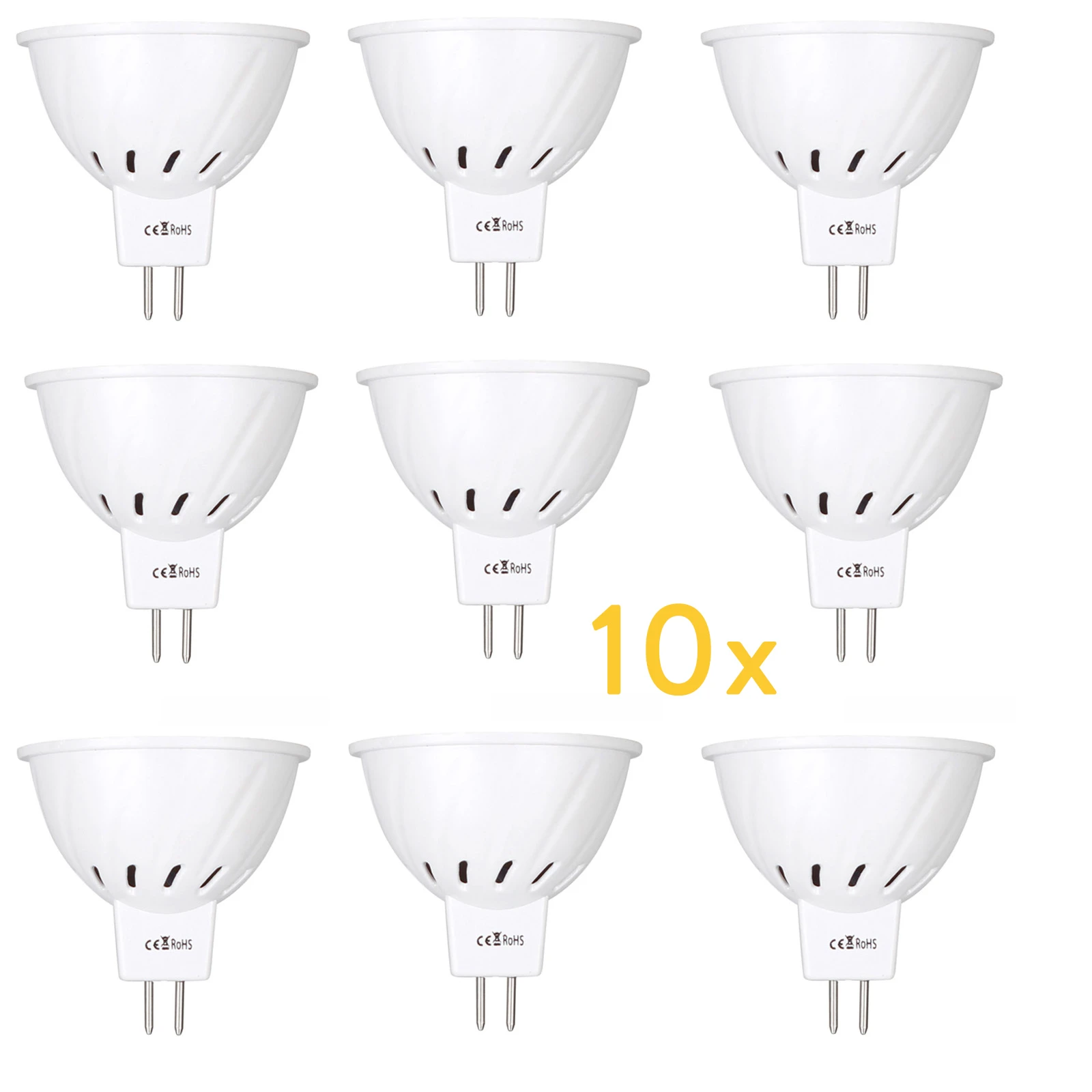 10x MR16 LED Bulbs Light 220V 12V-24V 2835 SMD Spotlights 4W 6W 8W 36 54 72LEDs Warm Cold Warm White MR 16 LED Lamp For Home