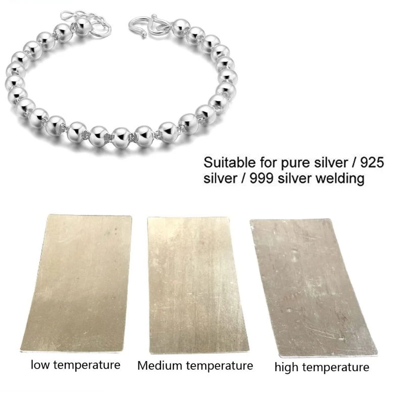 Easy Medium Hard Silver Soldering Sheet Plate Jewelry Welding Plate Tool Metal Forming Stamping Embossing Etching Blanks