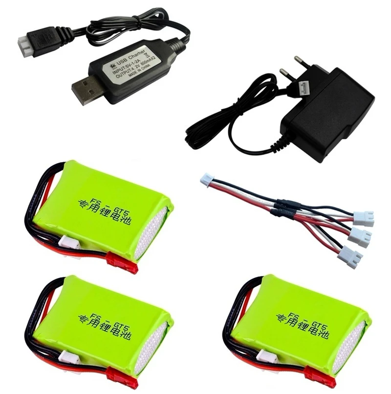 7.4v 1500mah Lipo Battery and Charger Set for Flysky FS-GT5 MC6C/MCE7 2.4G 6CH Transmitter 2s 7.4v Battery For RC Car Boat