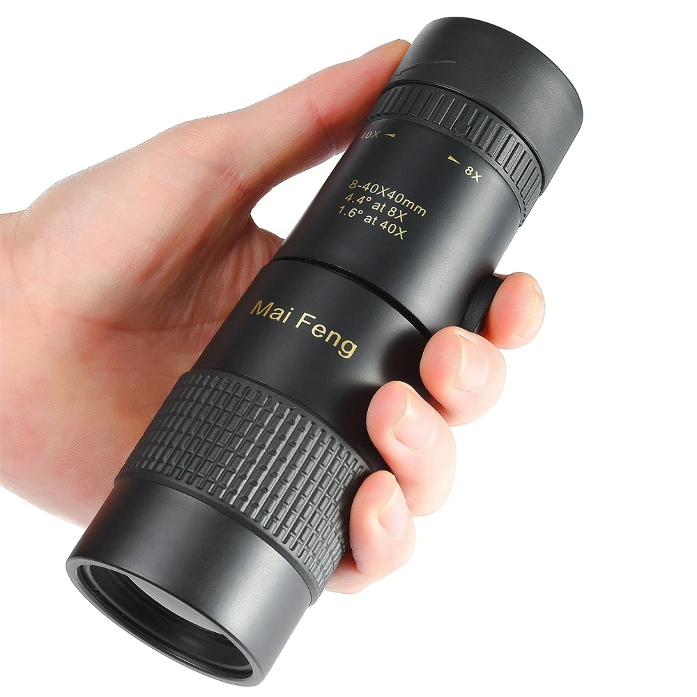 Maifeng Zoom Powerful Professional Monocular Telescope Portable for Camping Hunting All Night Vision 8-40X40