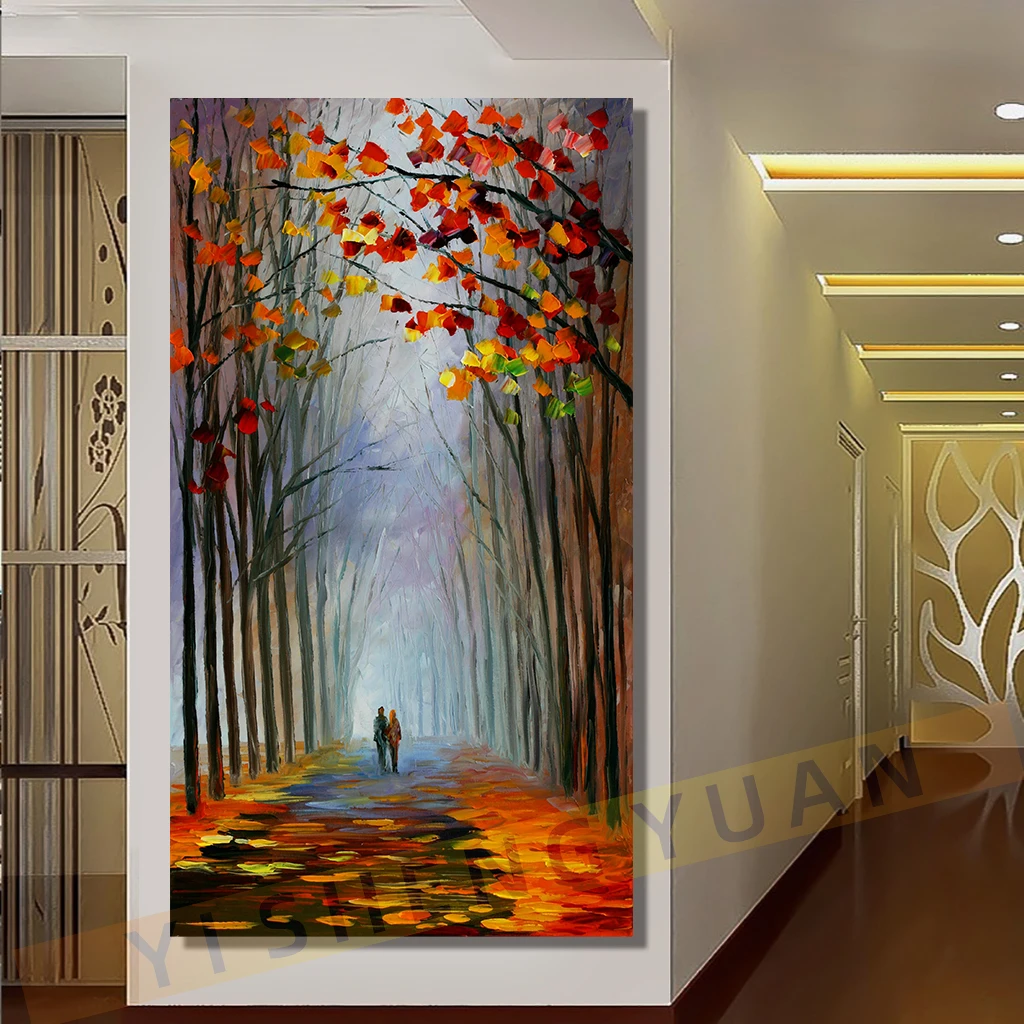 Wall Art Paintings Hand Painted Modern Large Coloring Abstract Knife Oil Painting on Canvas  Picture For Living Room Home Decor