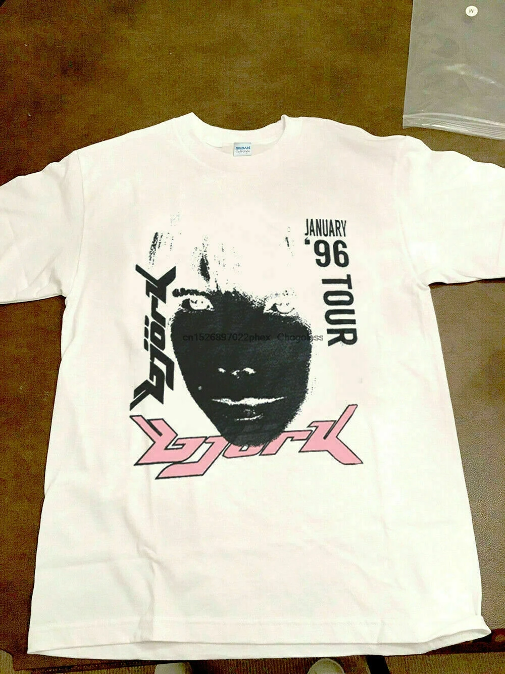 Bjork 1996 Japanese Tour Promo T-Shirt New   White 2 sides  US