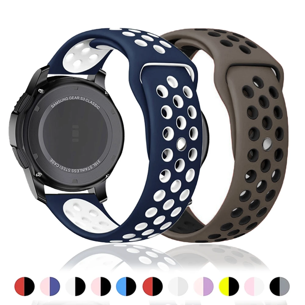 Watchband for Samsung watch 3 45mm 41mm Galaxy watch active 2/gear s3 silicone bracelet Huawei Watch GT 2/2e/pro Strap 20 22 mm