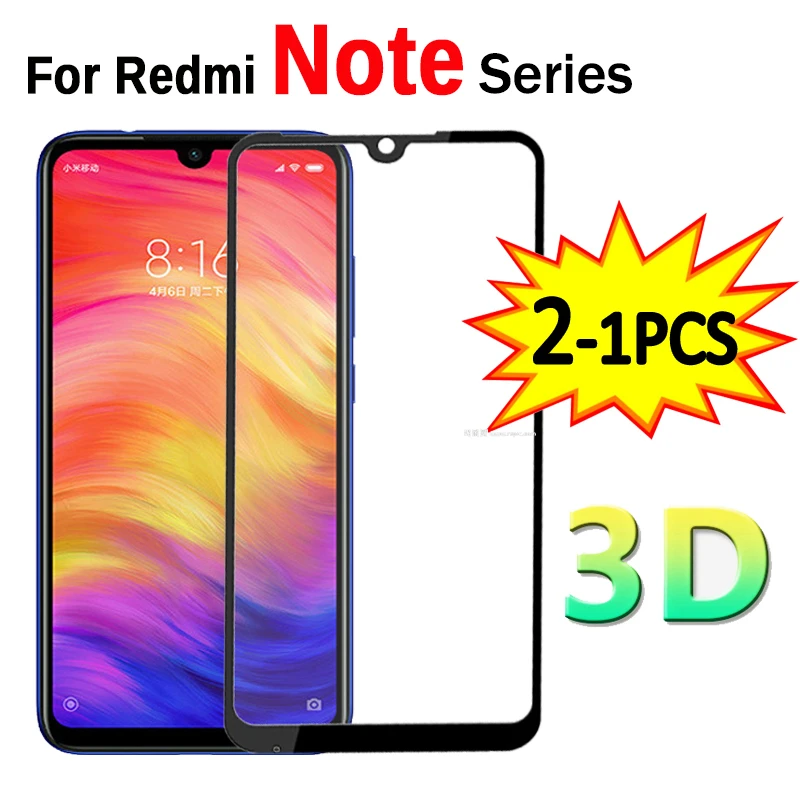 1-2pcs 3D Glass On Redmy Note 10 7 8 9 Pro Protective Tempered Safety Glass For Xiaomi Redmi Note 10 7 8 9 Pro Max 9s Note10 10s