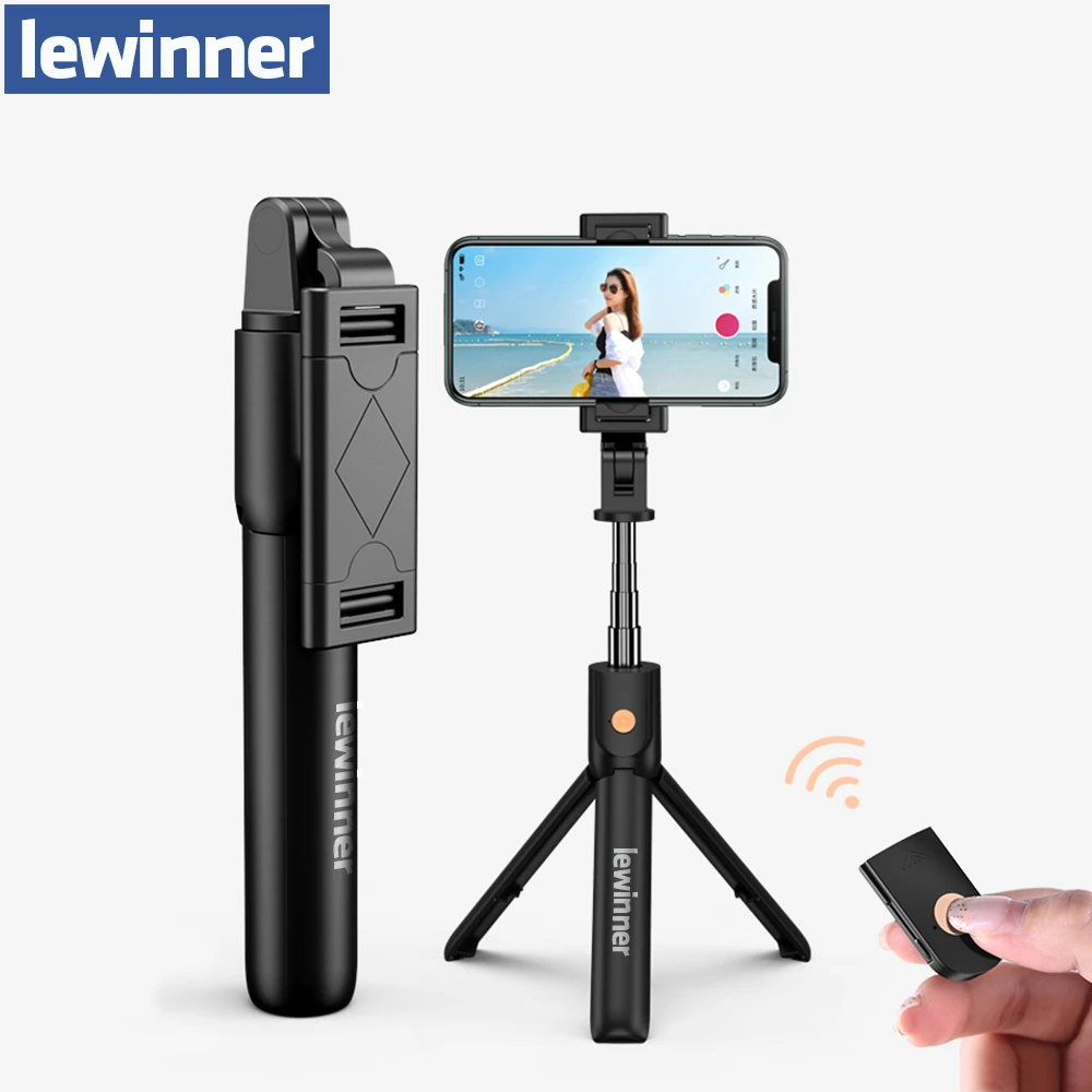 Lewinner K07 3 in 1 Wireless Bluetooth Selfie Stick Mini Tripod Extendable Monopod Universal For iPhone For Samsung/Huawei