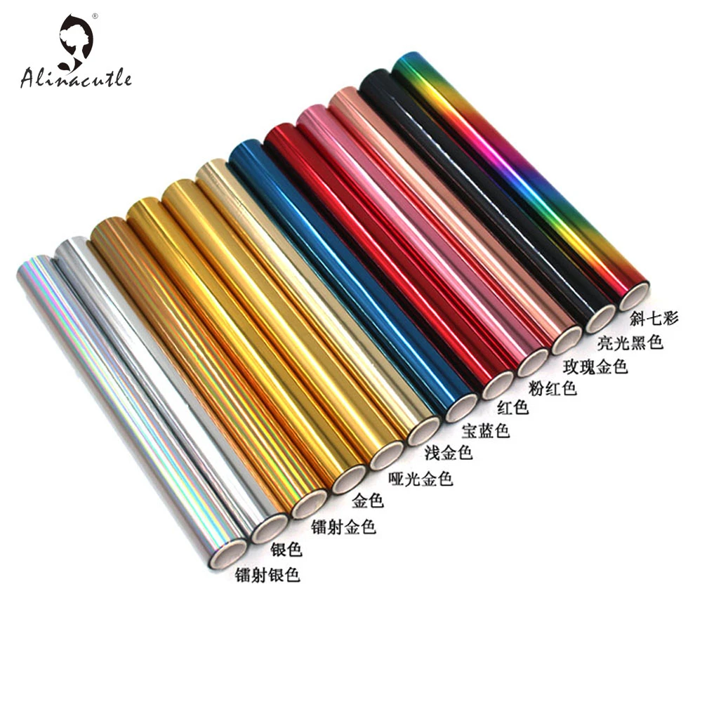 5M(Length)X19CM(Width) Toner Reactive Foil Roll,Use with Laminator Laser Printer ,Paper Holographic Heat Transfer Crafts Foil