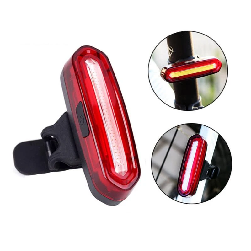 Bicycle Light USB Rechargeable LED COB Bike Lamp Highlight Strobe Bicycle Taillight Waterproof Cycling Safety Warning Rear Light
