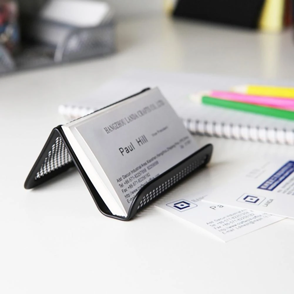 Solid Color Hollow Business Name Card Holder Display Shelf Durable Stands Gift Card Holder & Note Holder доска для заметок