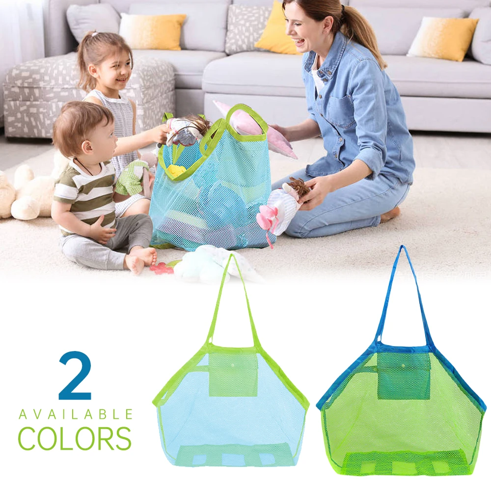 Beach Mesh Bag Children Sand Away Protable Kids Beach Toys Clothes Bags Toy Storage Sundries Organizers Bag Cosmetic Makeup Bags