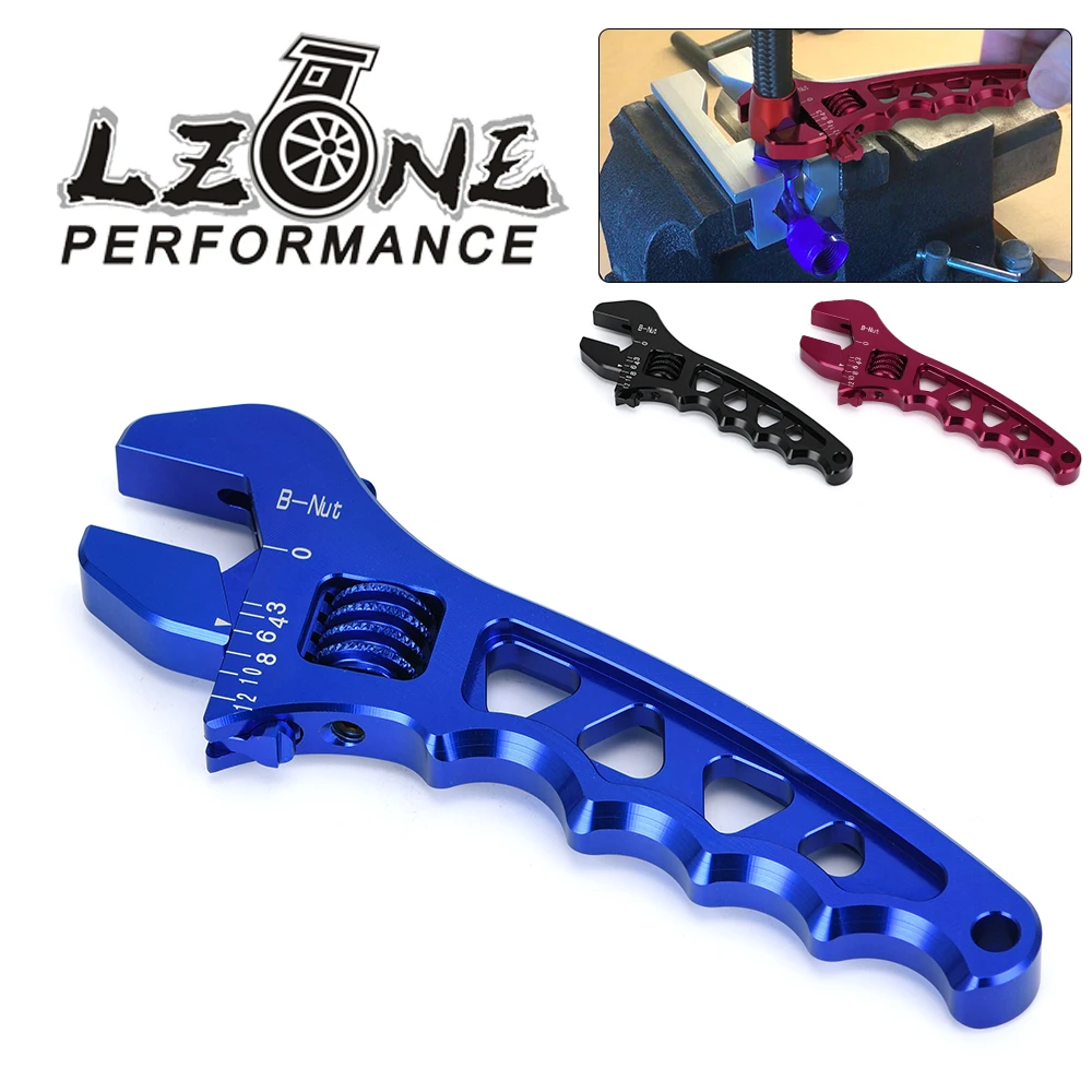 LZONE - Adjustable AN 3 4 6 8 10 12 Aluminum WRENCH HOSE Fitting tool aluminum spanner AN3-AN12 JR-SLW0601
