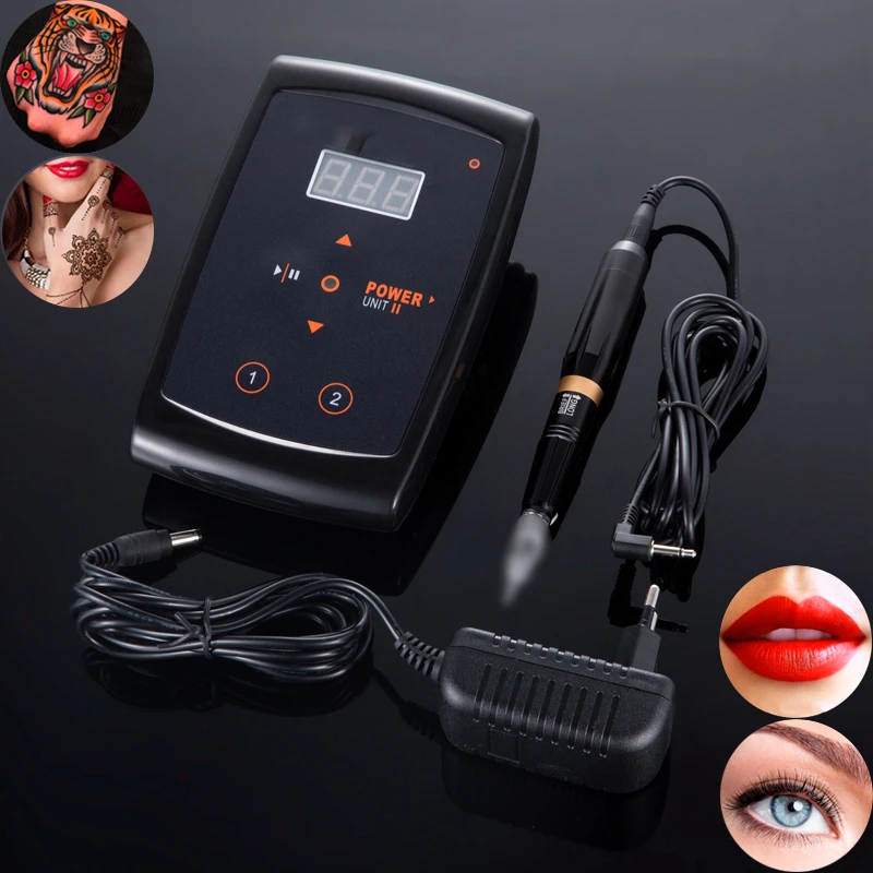 Professional Tattoo Gun Eyebrow Tattoo Machine Pen For Permanent Make Up Eyebrows Microblading Makeup Machine Kit  Swiss Motor