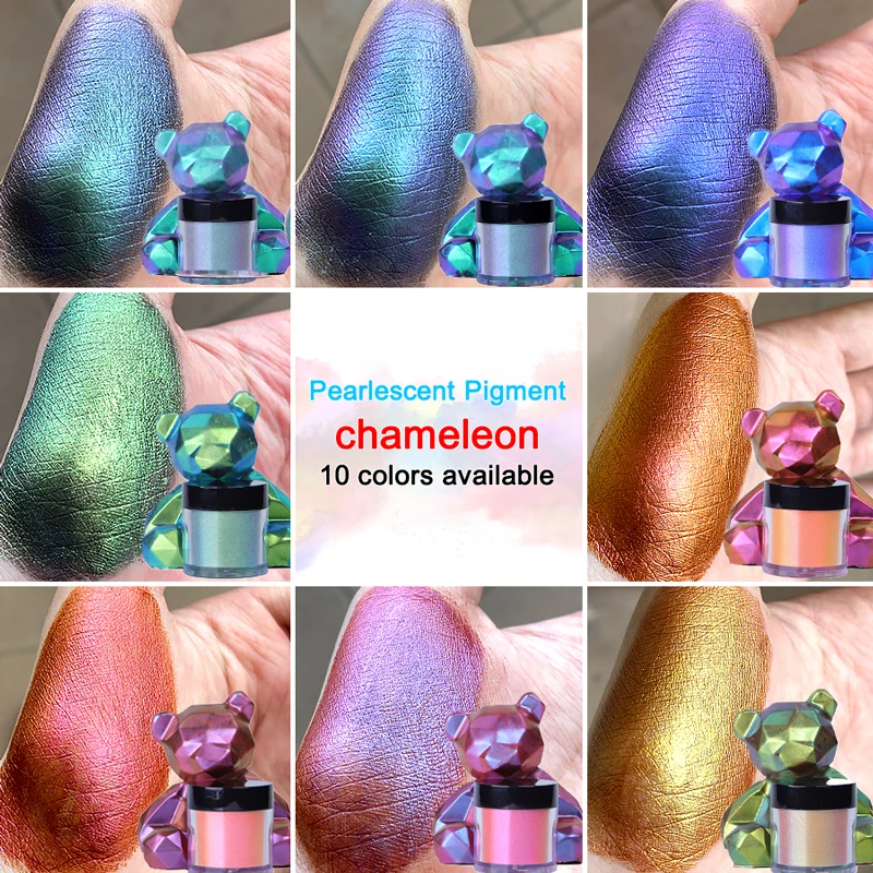 Chameleon Powder Upgrade Color Shift Mica Powder DIY Epoxy Resin Crystal Silicone Mold Pearl Pigment Painting Candle Make Slime