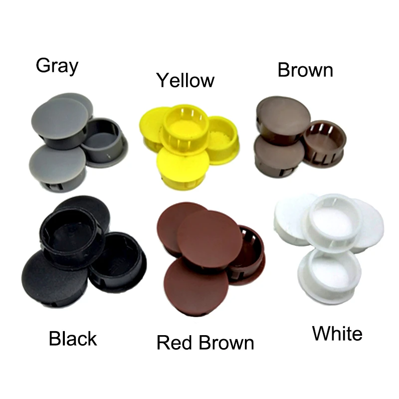 10Pcs Round Plastic Cover Furniture Snap hole plug Panel hole plug drilling screw furniture hole plug anti-theft door hole
