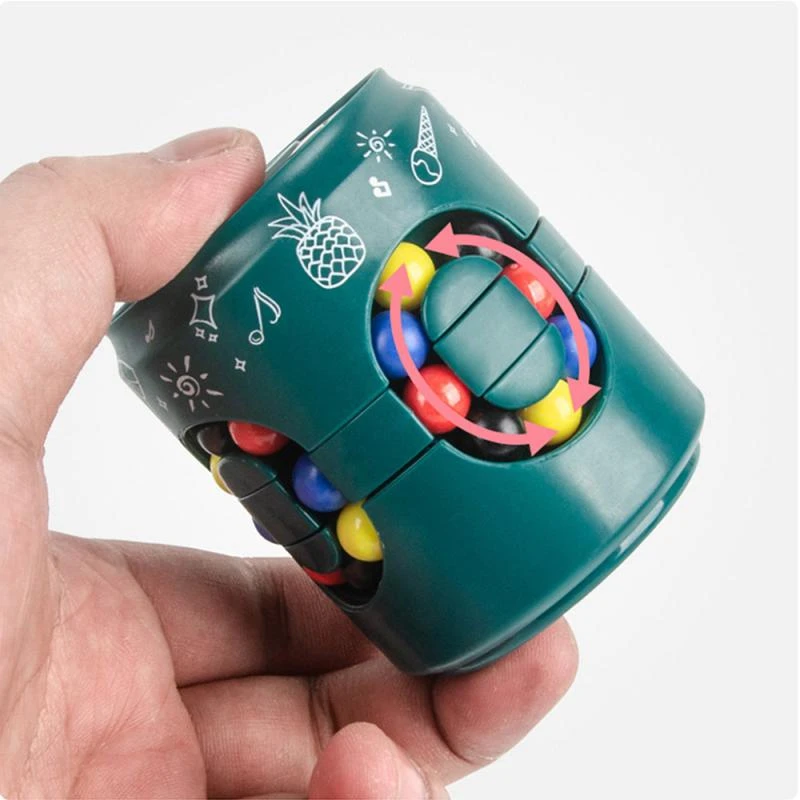 New Fidget Toys Colorful Beans Finger Spinning Stress Relieves Toys Early Educational Toy For Children Adults Baby Kids Gift